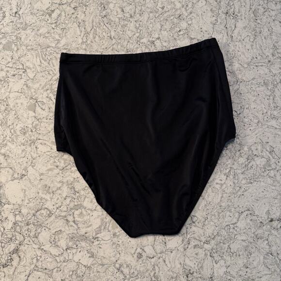 Lands End Swimsuit Womens Plus Size 26W Black Tankini 2 Piece RETRO PINUP - Picture 10 of 15